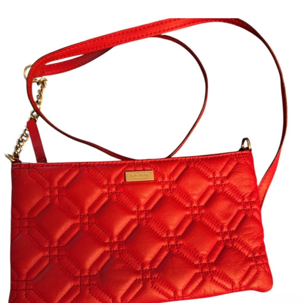 Kate Spade Red Quilted Crossbody Bag NWOT